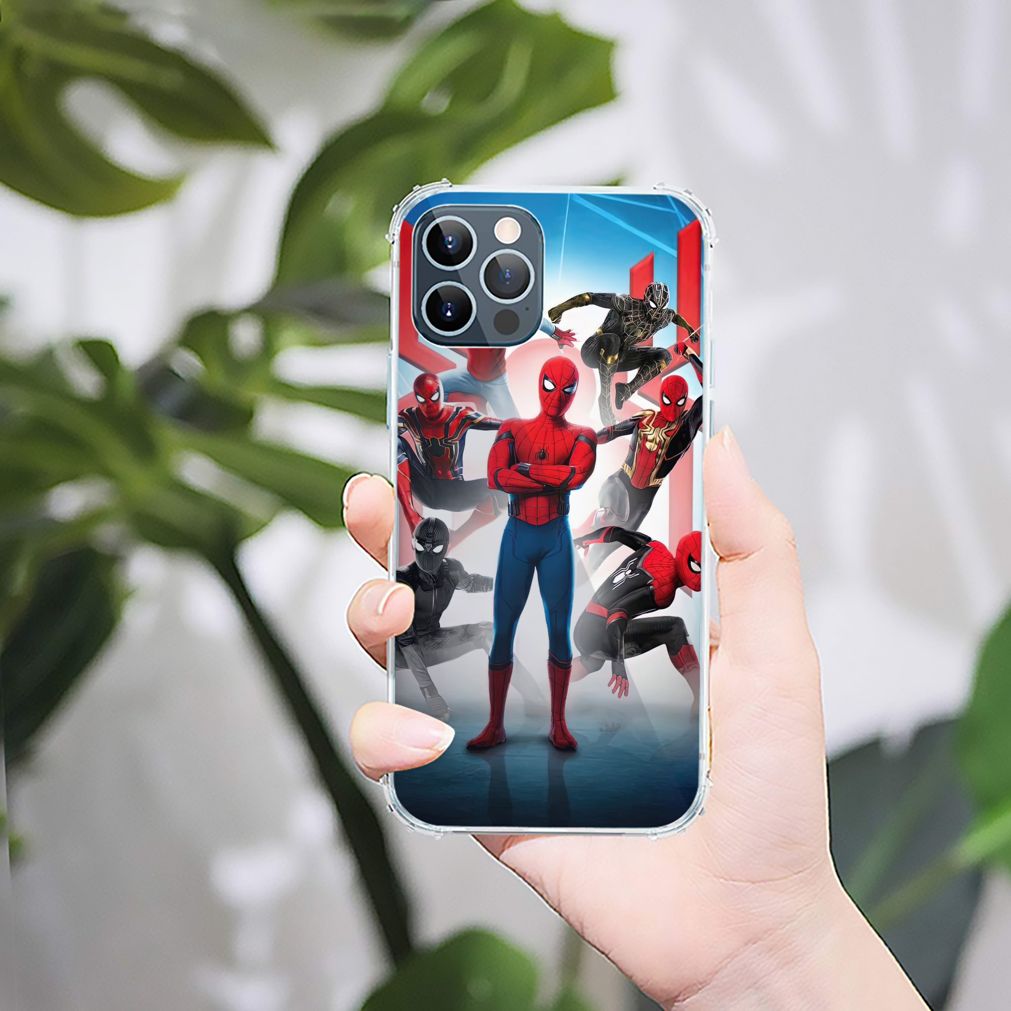 （画像用） Spider Man スパイダーマン 【iPhone 12シリーズ対応】透明スマホケース（クリアソフトケース）
